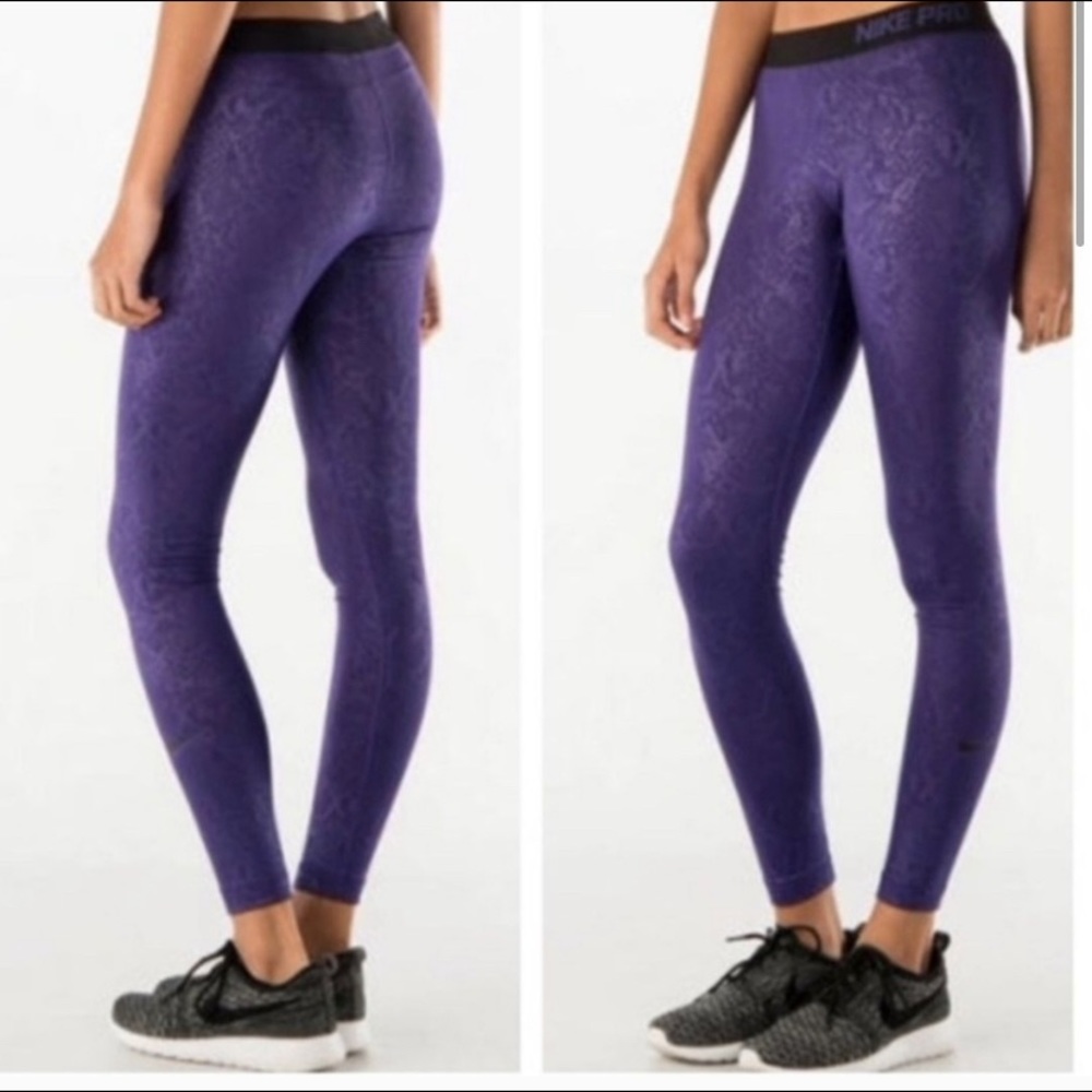 Purple Nike Pro Tights